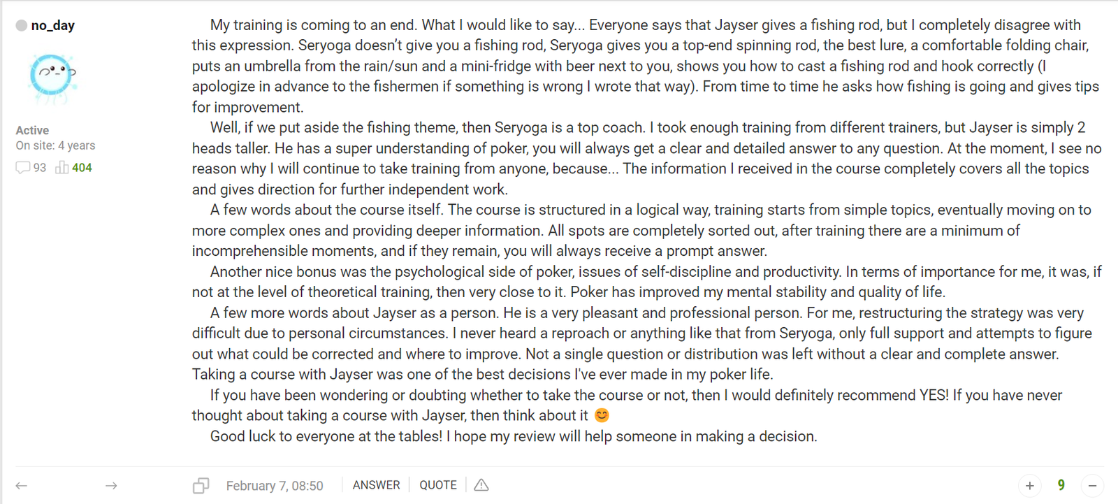 GipsyTeam long-form review from no_day on the full training experience